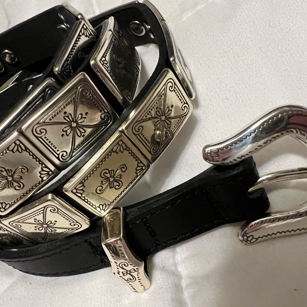 Brighton mosaic tile Silver and Black belt